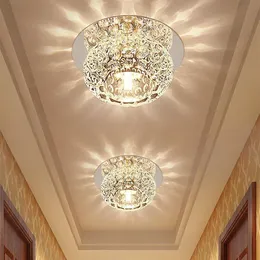 Blase Kristall Deckenleuchten LED Gang Lampe Strahler Wohnzimmer Korridor Eingang Downlight Edelstahl Spiegel Basis Decke287S