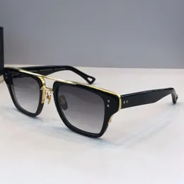 빈티지 스퀘어 선글라스 티타늄 골드 블랙 그레이 음영 2059 Occhiali da Sole Unisex Sunglasses new with Box281Z
