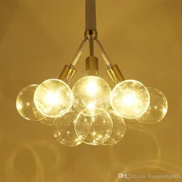 Lámparas colgantes LED con bolas de cristal modernas, candelabros de luz para sala de estar, comedor, sala de estudio, decoración del hogar, lámpara colgante, accesorio 2627