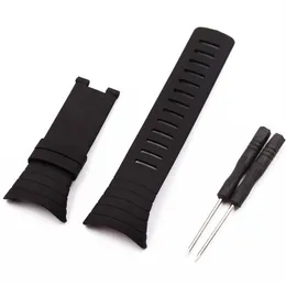 Acessórios de relógio para suunto core relógios masculinos 100% pulseira padrão cinto preto fita strap282v
