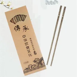 10pairs 25 سم من تناول الطعام الخشبي غسالة الصحون المصنوعة يدويًا آمنًا هدية كلاسيكية صينية كلاسيكية FAS6 F1219228D