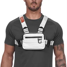 Borsa da uomo piccola Chest Rig Trendy tattica all'aperto Streetwear Strap Vest Borse pettorali per gancio esterno Sport Chest Pocke G176 220621266g