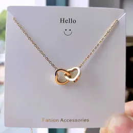 Accesorios mujer femme bijoux en acier inokside edilemez kadınlar altın kolye colliers femme 316L paslanmaz çelik mücevher kalp kolye