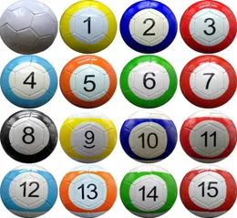 3 7 tum uppblåsbar Snook Soccer Ball Party Favor 16 stycken Biljard Snooker Football för Snookball Outdoor Game Gift DH94706235539