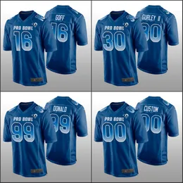 Los Angeles''Rams''men 16 Jared Goff 30 Todd Gurley II 99 Aaron Donald Custom Women Youth NFC Game Royal Jersey Pro''Bowl