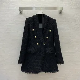 1206 XL 2023 Milano Runway Cappotto Autunno Marca Stesso stile Cappotto Girocollo Manica lunga di alta qualità Abbigliamento donna weiniG23110351