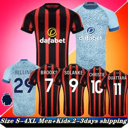 AFCB The Cherries Futebol Jerseys BROOKS SOLANKE 2023/24 CHRISTIE OUATTARA LERMA BILLING ANTHONY S-4XL Home fan Camisas de futebol Homens Uniformes