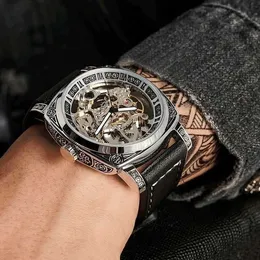 New China-Chic Carved Richar* High grade Watch Tourbillon Hollow out Men's Mechanical Wormhole Concept