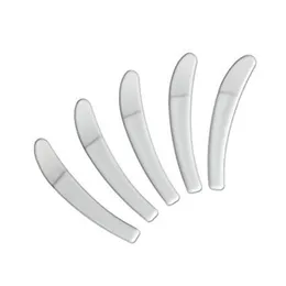 100pcs lot Mini Cosmetic Spoons Scoop Disposable White Spatulas 50mm plastic tool Cream Small310C