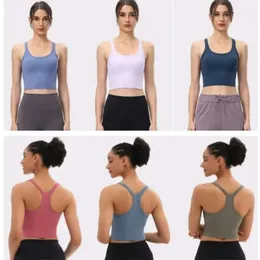 Yoga colete com almofada de sutiã mulheres tanques camis absorção de umidade roupas de ginástica esportes correndo moda fiess roupa interior nua camisa 688ss 2023