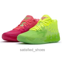 OG LAMELO 신발 롤러 볼 LA Melo 농구화 2023 New Fashion Mens MB 01 MB1 Mlamelos Rick 및 Morty Green Red Metallic Gold Yellow