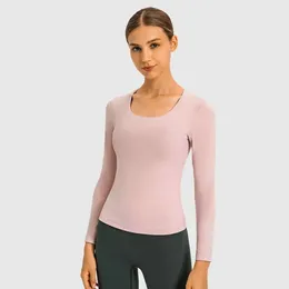 2023 Kobiety do jogi wypoczynek Sporty T-shirt z długim rękawem Kobieta Slim Fit Moisture Enduring Running Fashion Fiess Shirt Gym Ubrania 688ss