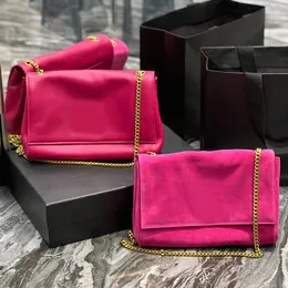 Двусторонняя замшевая сумка-цепочка для женщин, дизайнерская сумка высшего зеркального качества, роскошная сумка Kates, сумки-тоут, осенне-зимняя модная сумка через плечо, сумка двойного назначения, складной кошелек