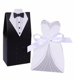 HD 50 Setlot Bride and Groom Wedding Candy Paper Paper Wedding Higds للضيوف المزيج التذكاري Supplies Box7618751