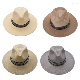 Szerokie brzegowe czapki swobodny kowbojowy kapelusz latem duża okładka przeciwsłoneczna na słoneczną czapkę jeździecką