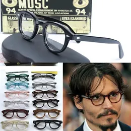 Sonnenbrille Top Qualität Optik Gläser Rahmen Männer Frauen Computer Brille Runde Acetat Myopie LEMTOSH Eyeglass213Q
