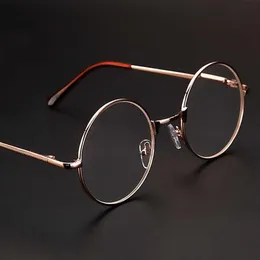 1 0 1 5 2 0 2 5 3 0 3 5 4 0 Gafas de lectura redondas de metal retro dioptrías terminadas unisex presbicia mujeres hombres gafas de sol 266t