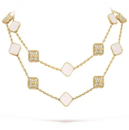Biżuteria luksusowe kobiety Pendulous Clover prezent ślubny ślub srebrne łańcuchy dla dziewcząt4543475