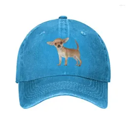 Ball Caps Gepersonaliseerde Katoenen Chihuahua Hond Baseball Cap Dames Heren Ademend Papa Hoed Buiten