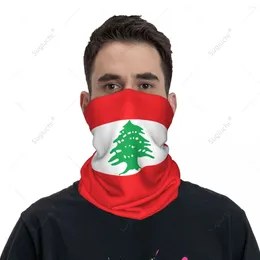 Schals Unisex Libanon-Flagge Halstuch Schal Hals Gesichtsmaske Wärmer Nahtlose Bandana Kopfbedeckung Radfahren Wandern