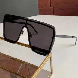 Preto escuro cinza quadrado óculos de sol 364 máscara óculos de sol gafas de sol moda óculos de proteção uv400 com box281d