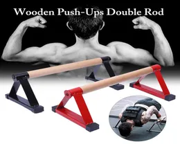 Wooden Parallettes Set Pushup Parallel Bars Stretch Double Rod Stand Calisthenics Handstand Anti Gravity Fitness Equipment F20 Y24321670