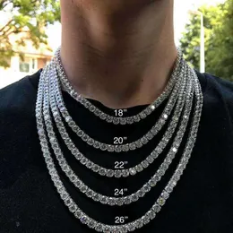 LIFTJOYS Fashionabla 3mm 4mm 5mm 6mm Miami Cubic Zirconia Men's Cuban Curb Link Chain Necklace Silver Plated Cuban Link Chain