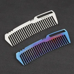 ヘアブラシ純粋なコンコームBarbercomb Travel Mini Ultra Pocket Anti static Comb Men's Beard Styling Combすべての髪のタイプ231211