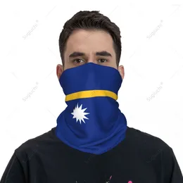 Lenços unissex nauru bandeira neckerchief cachecol pescoço máscara facial aquecedor sem costura bandana headwear ciclismo caminhadas