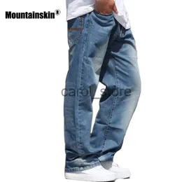 Pantaloni da uomo Mountainskin Moda Jeans da uomo Streetwear Jeans denim retrò Pantaloni da uomo Hiphop Jeans vecchi Uomo Casual Allentato Taglie forti JA463 J231208