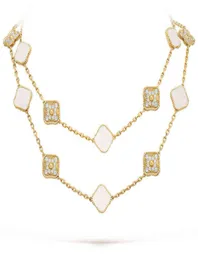 Biżuteria luksusowe kobiety Pendulous Clover prezent ślubny srebrne łańcuchy ślubne dla dziewcząt8828802