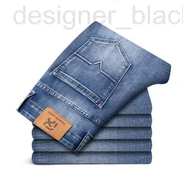 Herenjeans designer jeans Elastische herenjeans, broek van middelbare leeftijd met rechte pijpen, dagelijkse casual zijden katoenen lange broek LG02