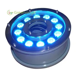 DC24V LED Fountain Light 12x3W Garden Lights RGB Underwater Swing Pool Lighting rostfritt stål LED i marklampan232w