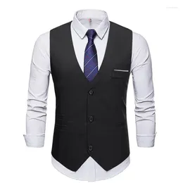 سترات الرجال 2023 Slim Fit Single Suited Suit Vest