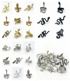 Wholesale 100pcs alloy Rings Black Gold Silver Mix Punk Vintage Charm Gifts Wome Men Men Good Party Jewelry Lots8480685