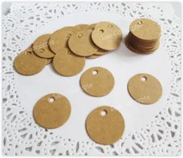 Kraft Blank Round Shaped Mini Hang Tag for DIYギフト装飾パッケージキッズラーニングアルファベット2000pcslot LA02111914477