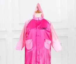 Niestandardowe dorosłe mężczyźni Kobiety długie płaszcz przeciwdeszczowy Long Piece Waterproof Windbreaker 12 LL