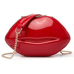 Evening Bags Luxury Designer Women Lip Print Women s Shoulder Bag Solid Zipper Messenger Trend Brand Pure Color Handbag 231208