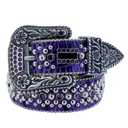 Rhinestone BB Simon Belt for Women Designer Paski męskie z pełnym krysztekonem jako miłosne para prezent300b