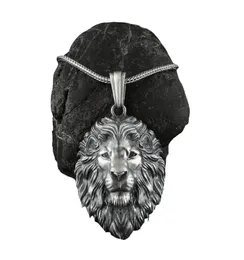 Men039s Necklace Animal Lion Head Pendant Necklace New Fashion Metal Sliding Pendant Accessories Party Jewelry9107775