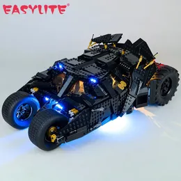 طراز Diecast كتل مصباح LED Easylite مجموعة من Batmobile Tumbler 76240 Car Toys Blocks Bricks Lighting Kit No Model 231208