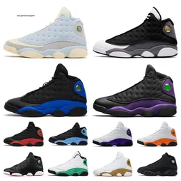 Jumpman 13 13s Mens 농구화 체육관 빨간 부싯돌 회색 검은 고양이 불가사리 행운의 녹색 코트 퍼플 하이퍼 로열 그는 게임 자료 시카고 플레이 오프 남자 디자이너 스니커즈를 얻었습니다.