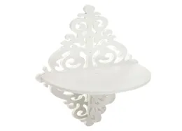 38 x 23 x 14 cm, weißes Wandregal im filigranen Stil, Shabby-Chic-Stil, schlichter Kerzenhalter für Zuhause, Y2004296432437