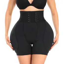 Vita alta Shaper per la pancia Donna Pantaloncini imbottiti sui fianchi Vita alta con gancio Mutandine contenitive per la pancia Sexy Falso culo Butt Lifter Booty Enhancer Grandi glutei Brief 231211