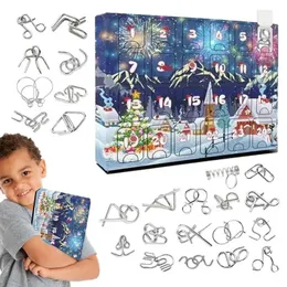 2024 Christmas Advent Calendar Puzzle, Countdown Calendar Puzzle Toy For Adults And Kid, 24 Days Christmas Countdown Calendar, 24 Boxs 1008 Pieces Puzzles Christmas Family Toys