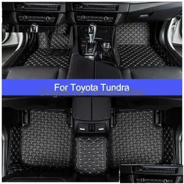 Tappetini Tappeti Cuweusang Custom Car per Tundra K5 K6 Piede Coche Accessori Q231012 Consegna di goccia Cellulari Moto Interni Dhp1D