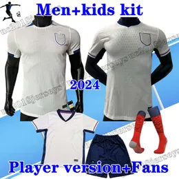 Men Kids 2024 Euro Cup koszulki piłkarskie Bellingham Englands Home Rice Saka Foden Rashford Sterling Stones Grealish Kane Player Wersja