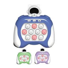 Fast Push Game Console for Kids Quick Push Bubble Game Light Up Fidget Toys Pop Game for 3+ Boys, Girls, Handheld Bubble Game Player for Birthday Gifts