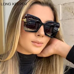 Sunglasses 2022 Big Women Fashion Cat Eye Cateye Sun Glasses For Lady Vintage Butterfly Metal Sunglass3139