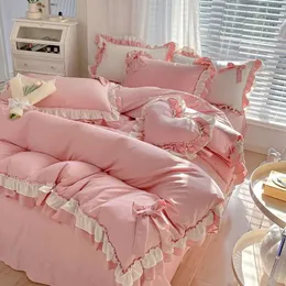 Bedding sets Four Seasons Universal Pure Cotton Suit Princess Style Household High end Bed Sheet Quilt Cover Pillowcase 4 Piece Set 231211